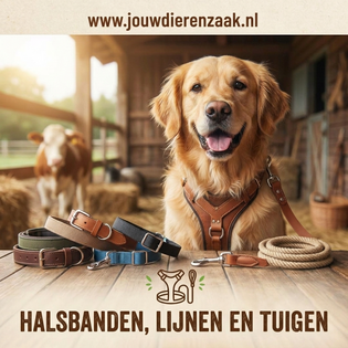 Halsbanden voor de hond, lijnen & hondentuigen