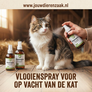 Vlooienspray voor op vacht van de kat