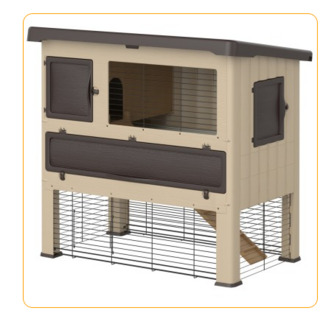 Buitenhokken van Hout voor Knaagdier en Konijnen