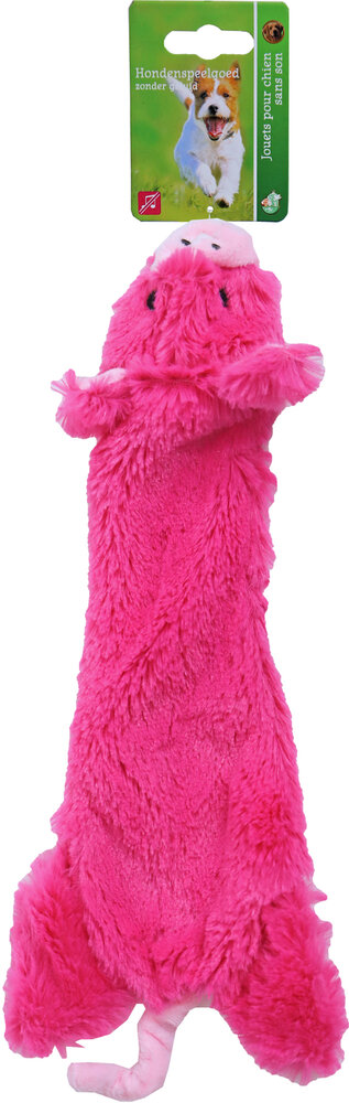Boon hondenspeelgoed varken plat pluche roze, 35 cm