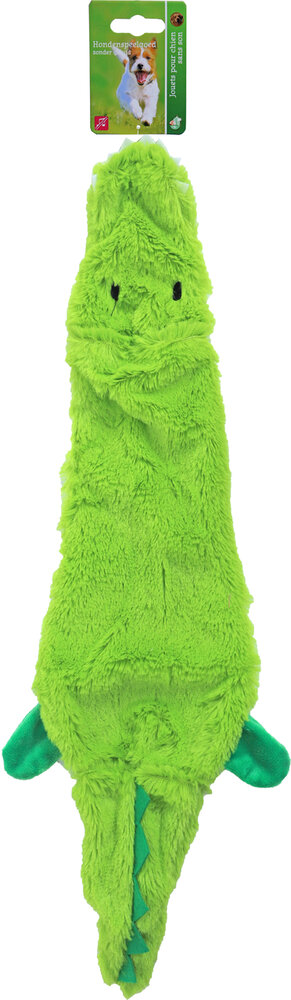 Boon hondenspeelgoed krokodil plat pluche groen, 55 cm