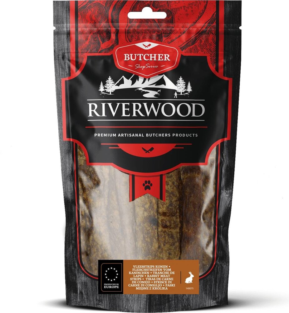 Riverwood Hondensnack Butcher Vleesstrips Konijn