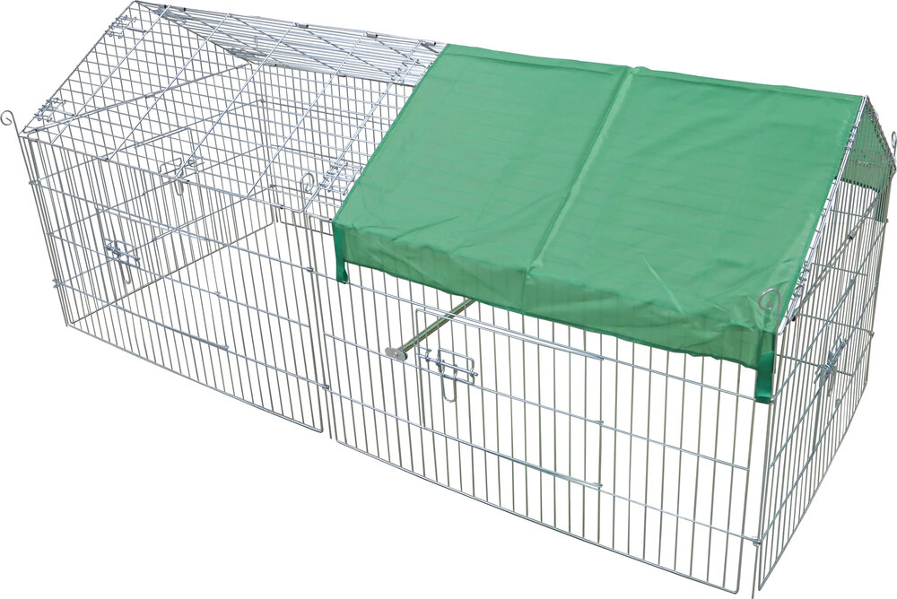 Boon draadren puntdak met zonnedoek verzinkt, 180x75x75 cm