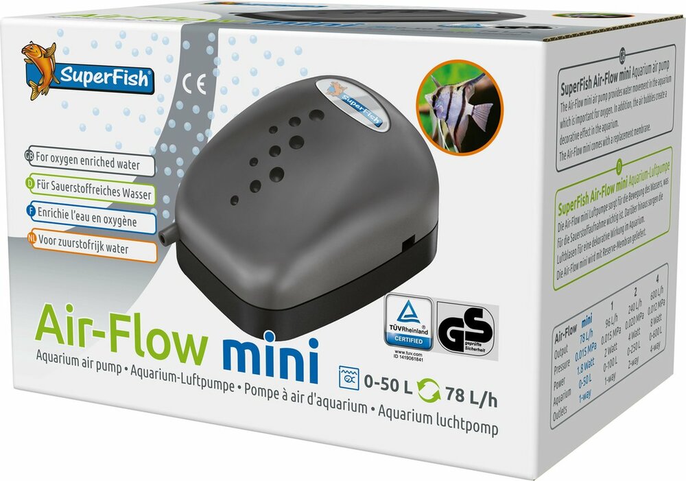 Superfish Air Flow Mini  Aquariumpomp  Beluchting  