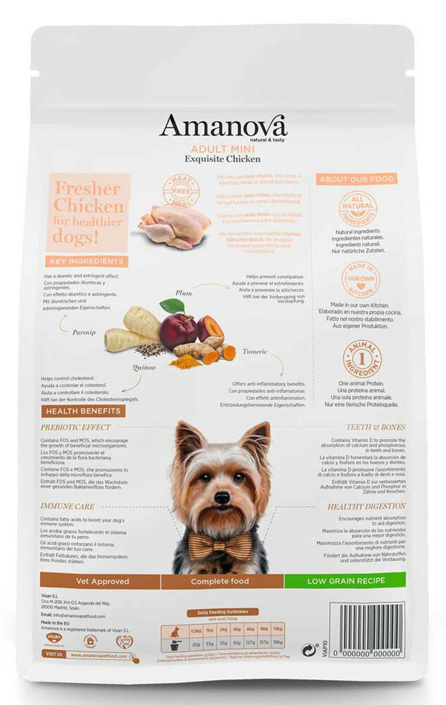 Amanova Adult Mini Exquisite Chicken 7 kg