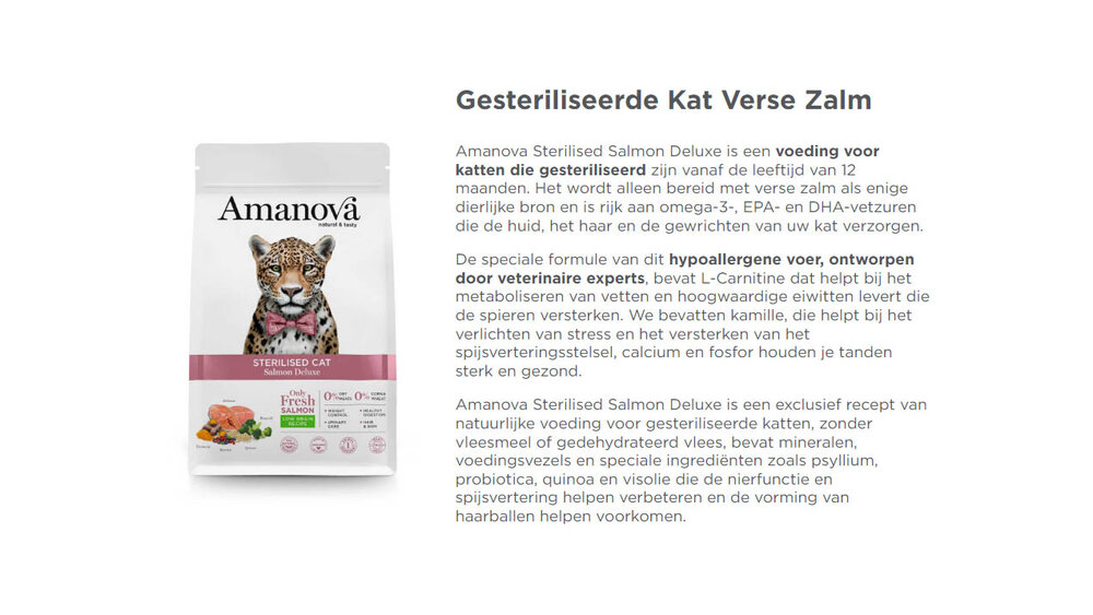 Amanova Sterilised Salmon Deluxe 6 kg