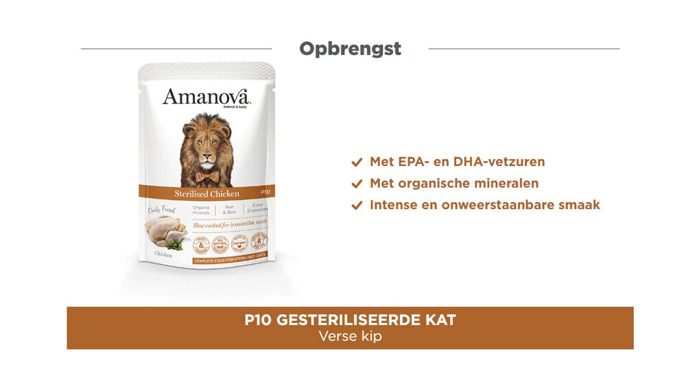 Amanova kattenvoer pouch Sterilised chicked P10