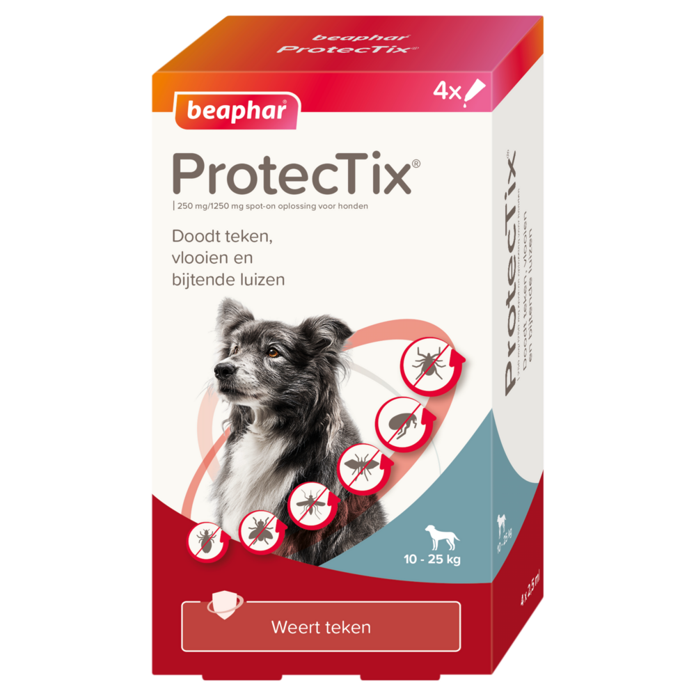 Beaphar ProtectTix hond 25-40 kg 4 pip vlooienbestrijding