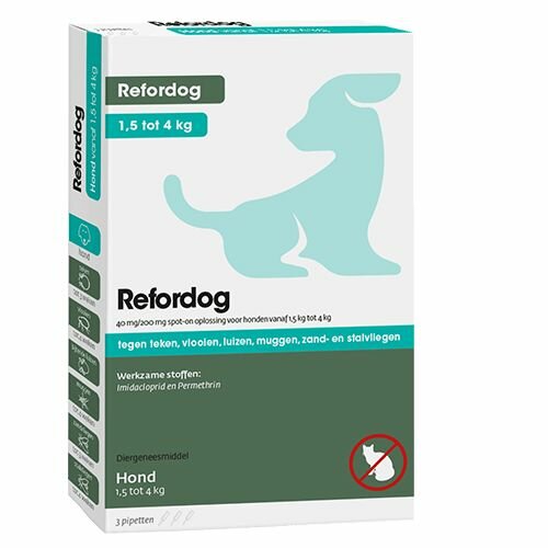 Refordog Spot-on pipetten hond 1.5 tot 4 kg