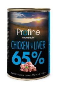 Profine Pure Meat, Kip/Kiplever 400 gr blikvoer voor honden