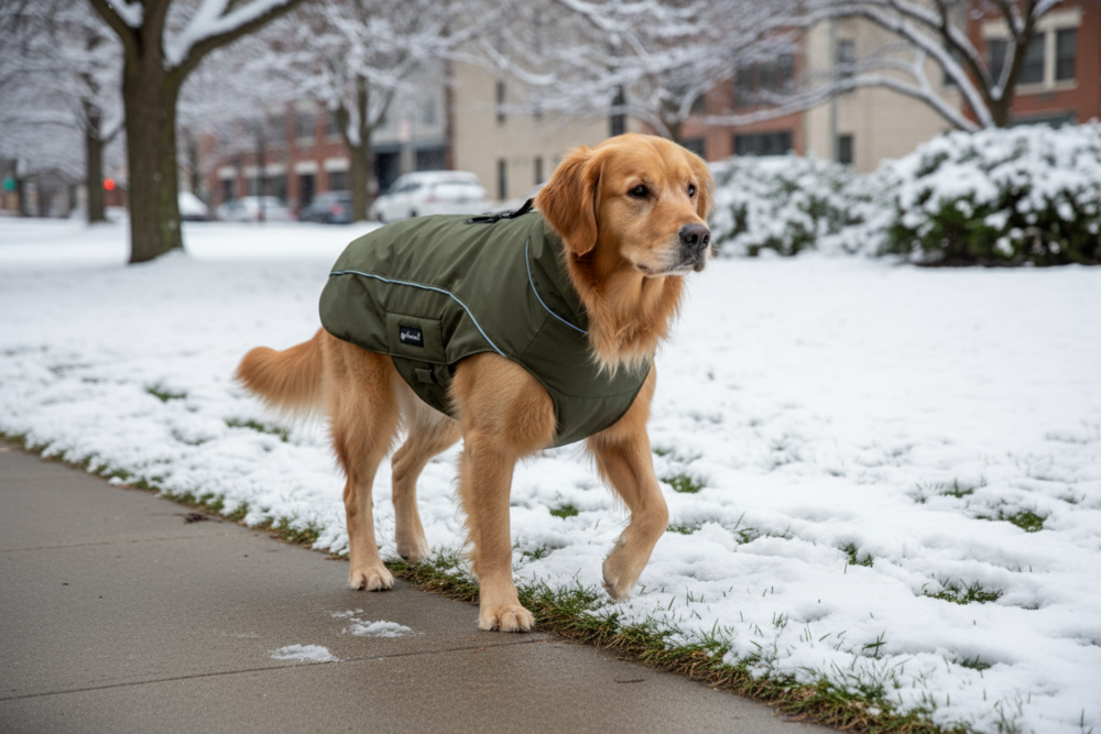 Petlando Honden Winterjas Lovund 70 Olijfgroen (97x52x3 cm)
