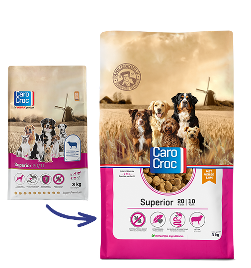 Caro Croc Superior 12.5 Kg hondenvoer met lam
