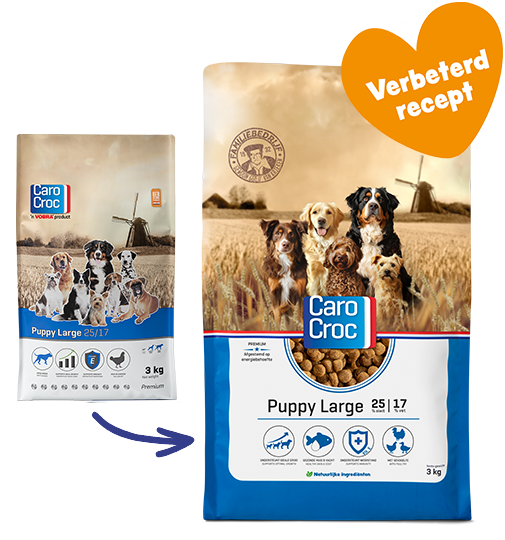 CaroCroc Puppy Large (Junior) 3 kg  Hondenvoer