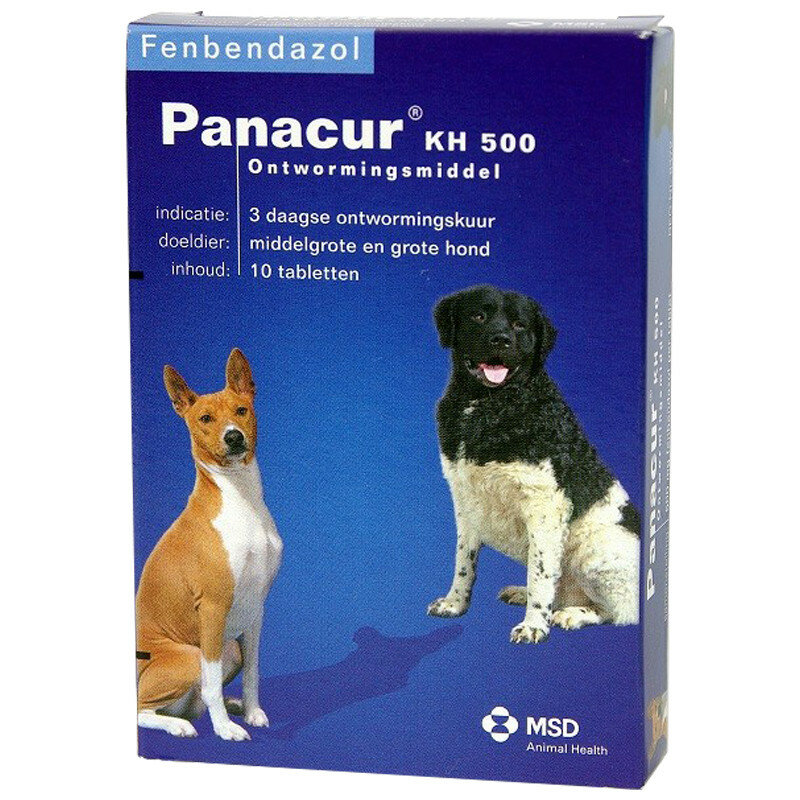 Panacur 500 Ontwormingsmiddel voor hond en kat 10 tabletten