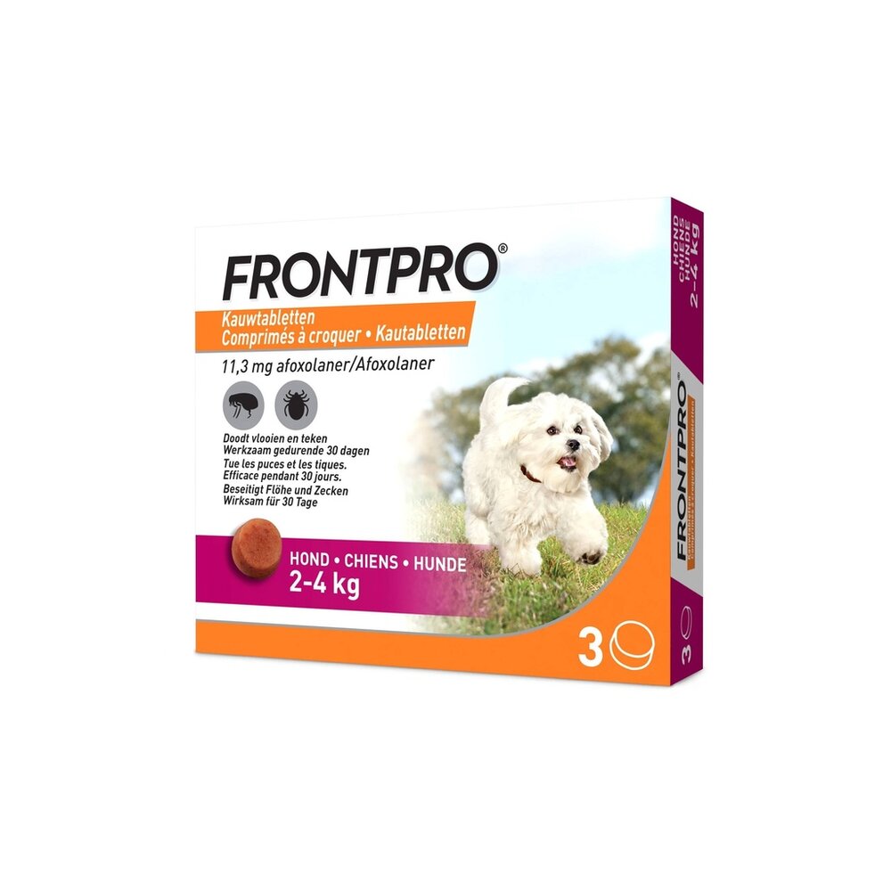 Frontpro Dog 3 Tabletten &ndash; Vlooien- en Tekenmiddel voor Honden