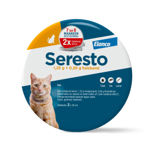 Seresto halsband 38 cm voor kat tegen vlooien, teken, luizen 