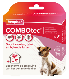 Beaphar COMBOtec Parasietbehandeling Hond 2&ndash;10 kg 2 Pipetten &ndash; Tegen Vlooien en Teken