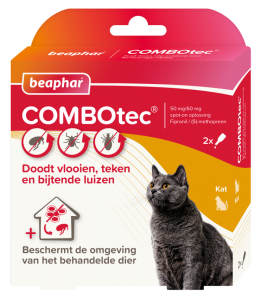 Beaphar COMBOtec Parasietbehandeling Kat 2 Pipetten &ndash; Tegen Vlooien en Teken
