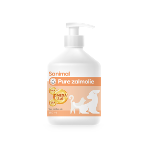 Sanimal Pure Zalmolie 250 ml &ndash; Omega 3 Supplement voor Hond &amp; Ka
