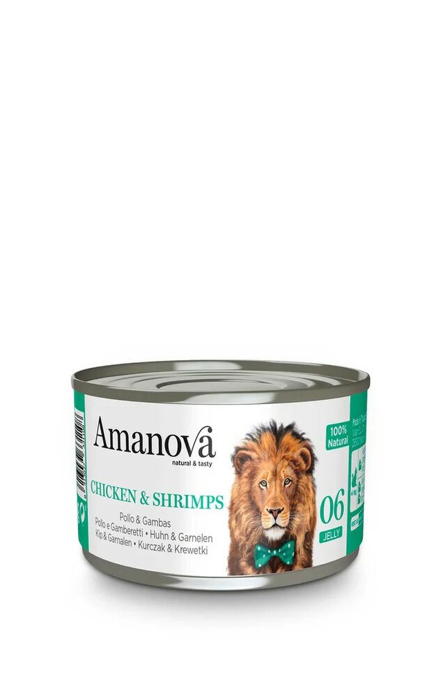 Amanova 06 Chicken &amp; Shrimps 70g jelly Blikvoer voor de Kat