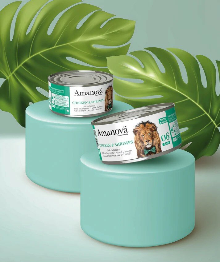 Amanova 06 Chicken &amp; Shrimps 70g jelly Blikvoer voor de Kat