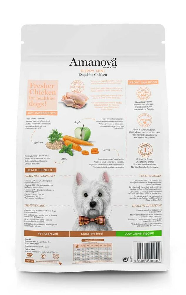 Amanova Puppy Mini Exquisite chicken 2 kg Graanvrij