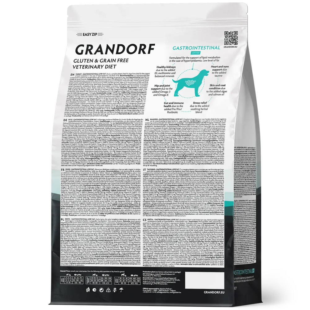 Grandorf GV-Dog Gastrointestinal Low Fat 3 kg | Vetarm
