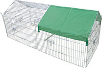 Boon draadren puntdak met zonnedoek verzinkt, 180x75x75 cm
