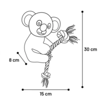Flamingo Hangta Koala met touw grijs L