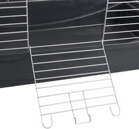 Kooi Eppo Zilver Zwart 100x54x42 cm