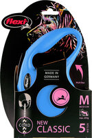 flexi rollijn CLASSIC cord M blauw, 5 meter