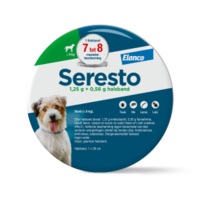 Seresto halsband 38 cm voor hond tot 8kg tegen vlooien, teken, luizen 