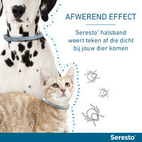 Seresto halsband 70cm voor hond vanaf 8kg tegen vlooien, teken, luizen 