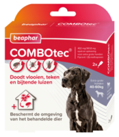 Beaphar COMBOtec Parasietbehandeling Hond 40&ndash;60 kg 2 Pipetten &ndash; Tegen Vlooien en Teken