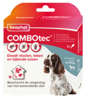 Beaphar COMBOtec Parasietbehandeling Hond 10&ndash;20 kg 2 Pipetten &ndash; Tegen Vlooien en Teken