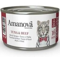Amanova 16 Tuna &amp; Beef 70g blikvoer voor de kat