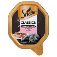  Sheba Classic Pat&eacute; Zalm 85g | Kattenvoer pat&eacute; in kuipje 1 x 22 stuks
