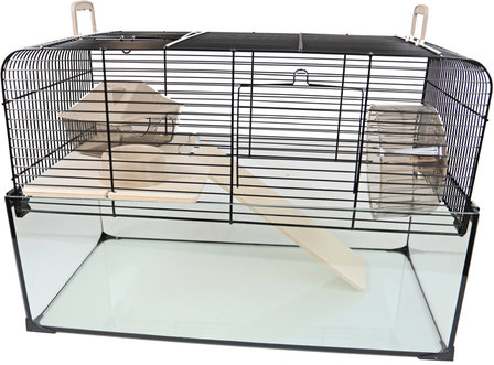 Interzoo Hamster/gerbilkooi Vision 51 Zwart