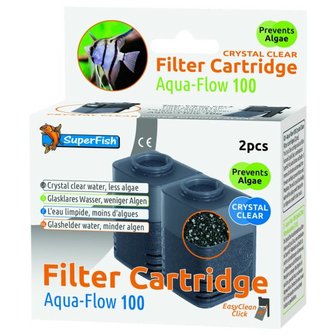 SuperFish Aqua Flow 100 Crystal Cartridge 2 stuks