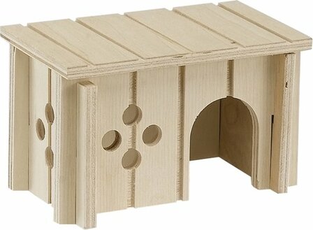 Ferplast - Sin 4641 Houten Huis Dwerg Hamster 12,5 x 7,5 x 7 cm