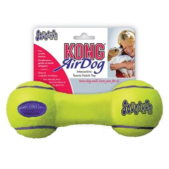 Kong Air Squeaker Dumbbell  Geel