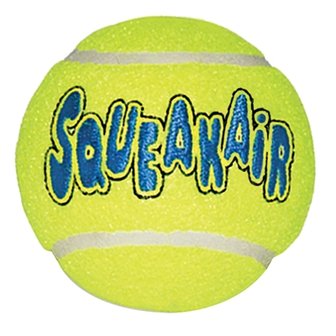 Kong Air Squeakair Tennis Ball Geel met Piep Medium, 6,5cm