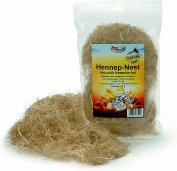 Zoobest Knaagdier Hennep Nestmateriaal 30gr