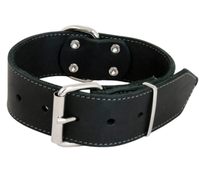 Jack and Vanilla Vetleder Brede Halsband Zwart