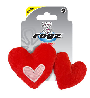 Rogz Catnip Hearts Red