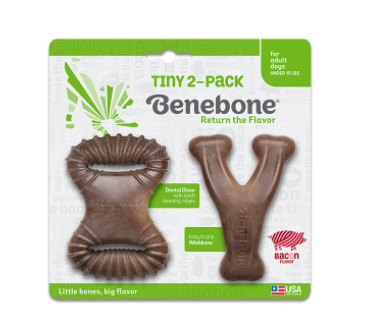 Benebone Tiny 2-pack Bacon