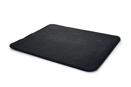  Beeztees Kattenbakmat Dubbel &ndash; Kattenbak &ndash; Zwart &ndash; 50&times;60 cm