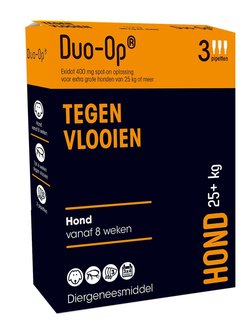 Duo Op 400mg Hond vanaf 25 kg 3 pipetten