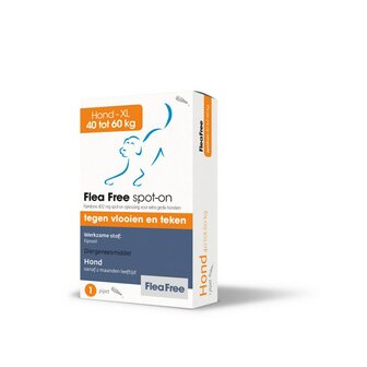 Flea Free Spot On Hond 40-60 kg 1 pip tegen vlooien
