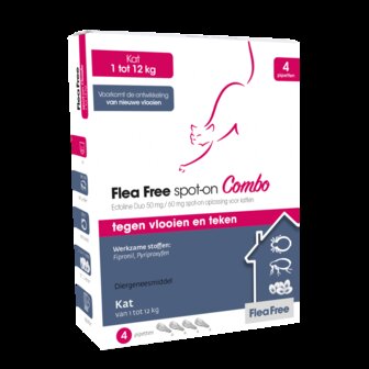 Flea Free Ectoline Duo Kat 4 pip 1-12 kg